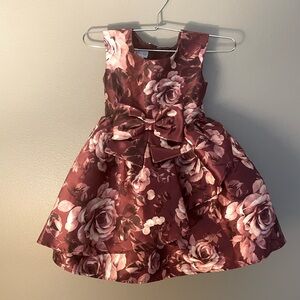 Bonnie Jean floral burgundy dress